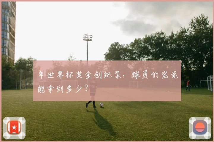 年世界杯奖金创纪录,球员们究竟能拿到多少?